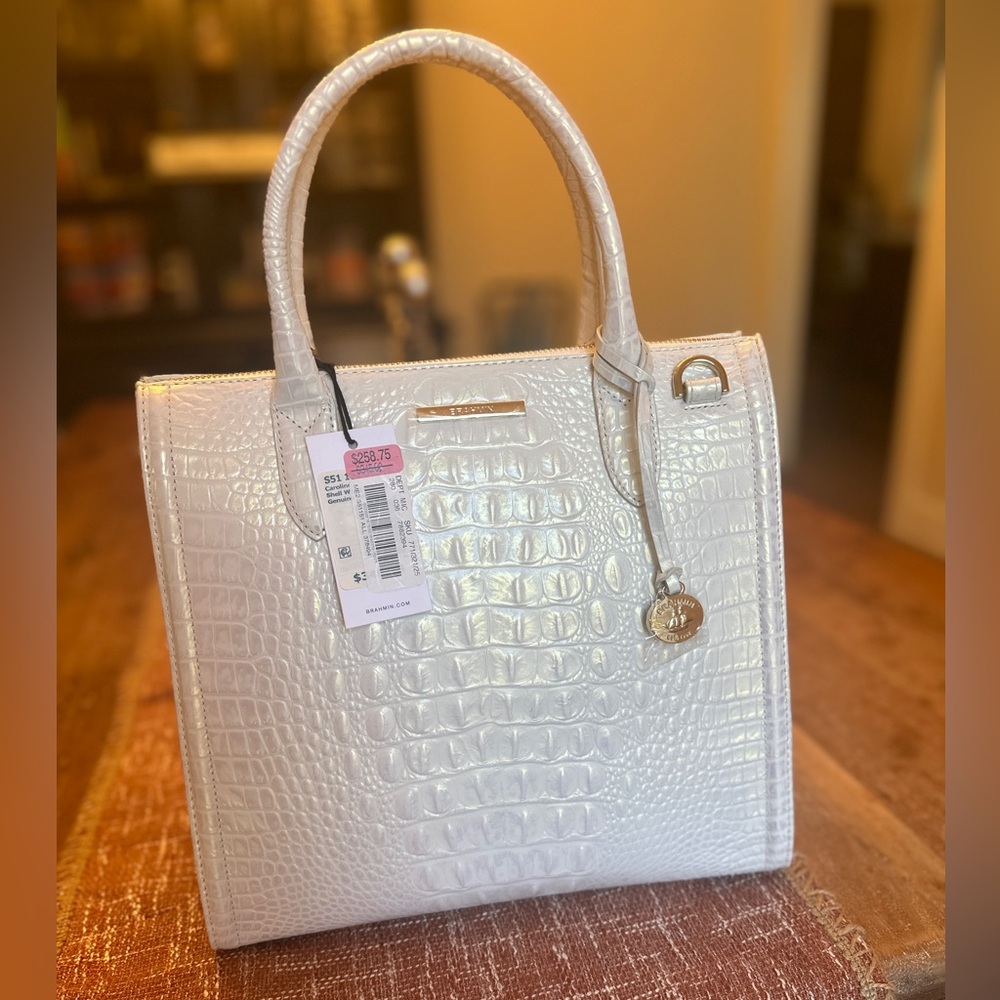 Brahmin Caroline Pearl White